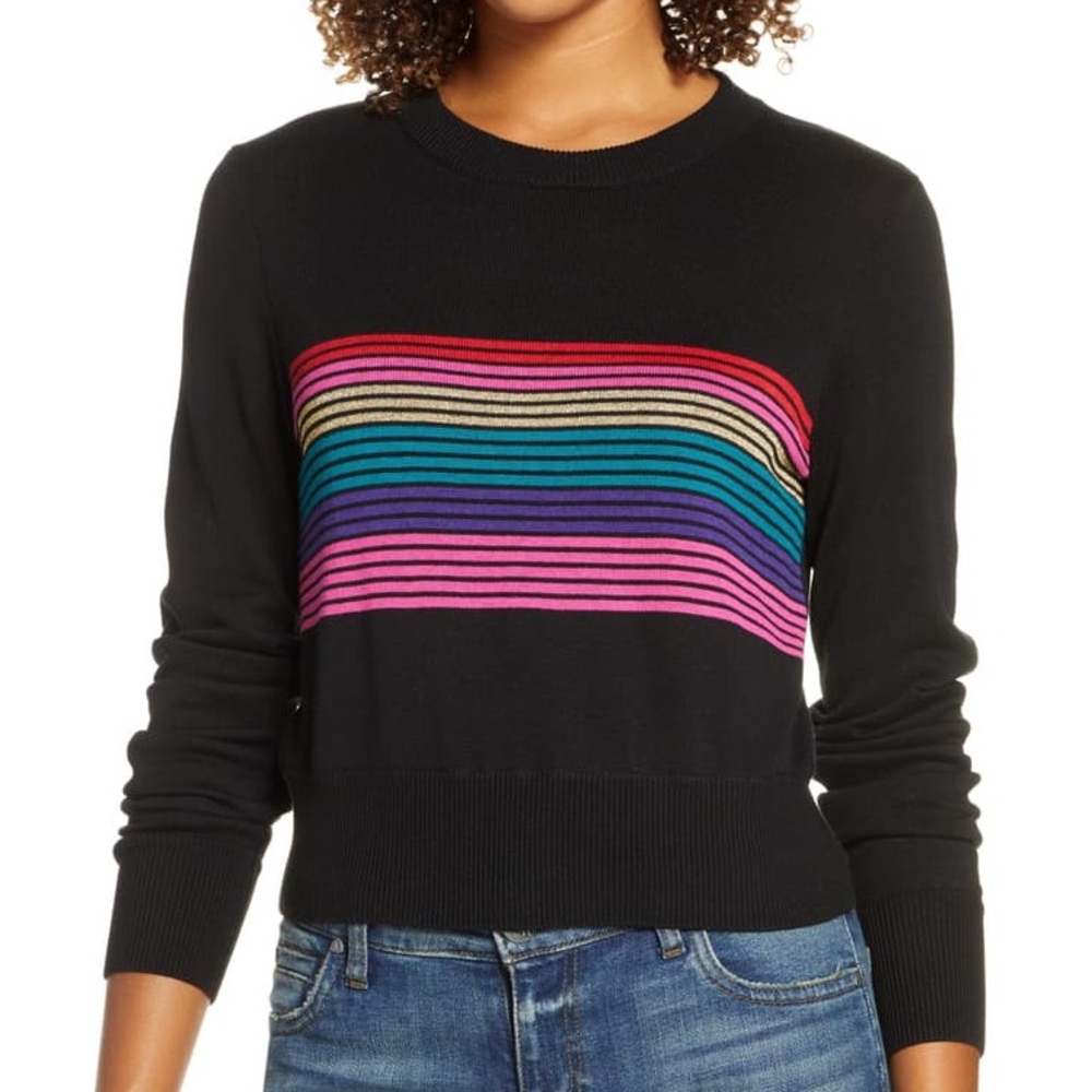Spiritual Gangster Nikki Stripe Crop Sweater